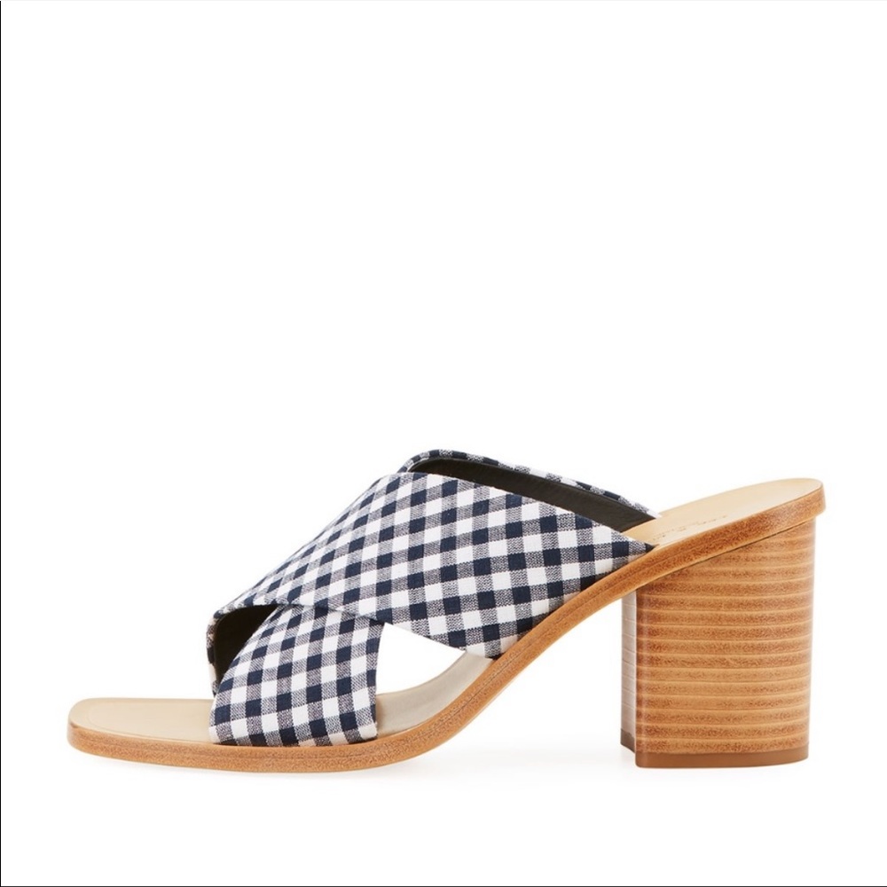 Rag & Bone Gingham Slide Sandal - sz 39.5
